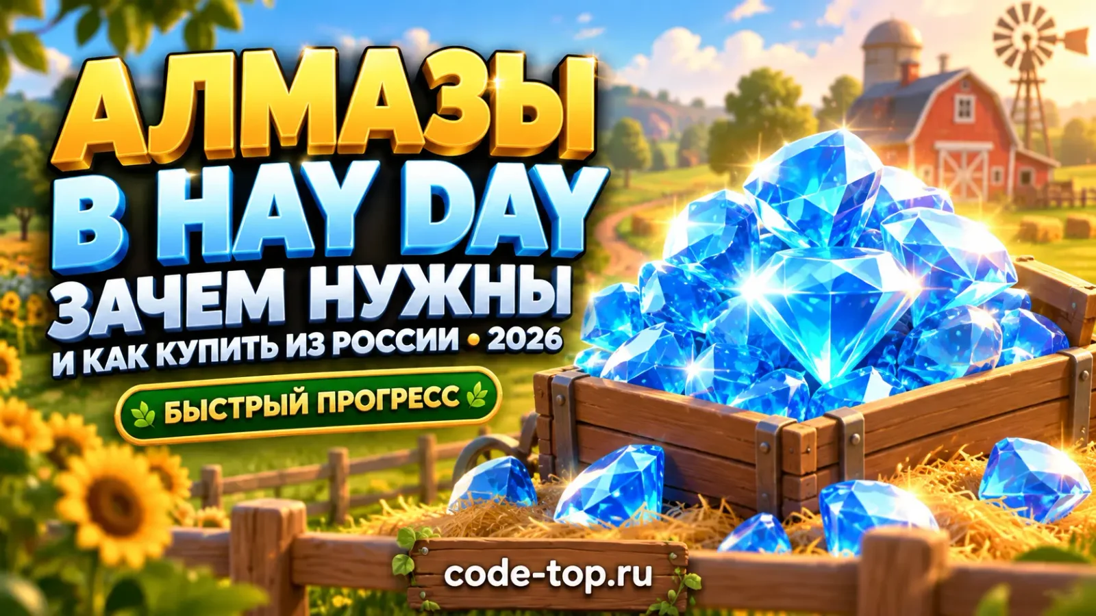 Алмазы в Hay Day в 2026 году: зачем они нужны и как купить из России