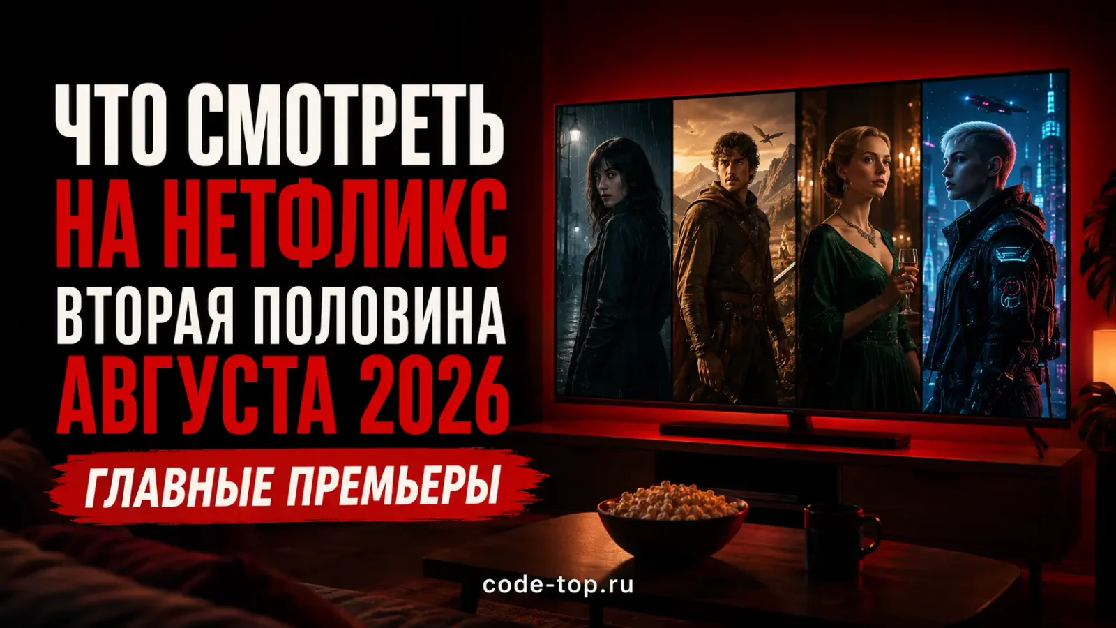 Что смотреть на Нетфликс во второй половине августа 2026: главные премьеры
