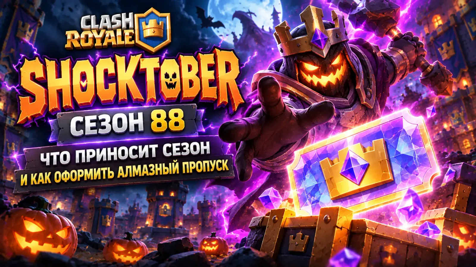 Clash Royale Shocktober: что приносит сезон 88 и как оформить алмазный пропуск