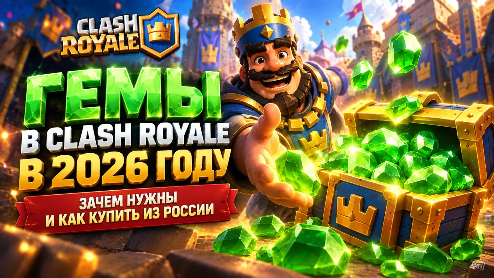 Гемы в Clash Royale в 2026 году: зачем нужны и как купить из России