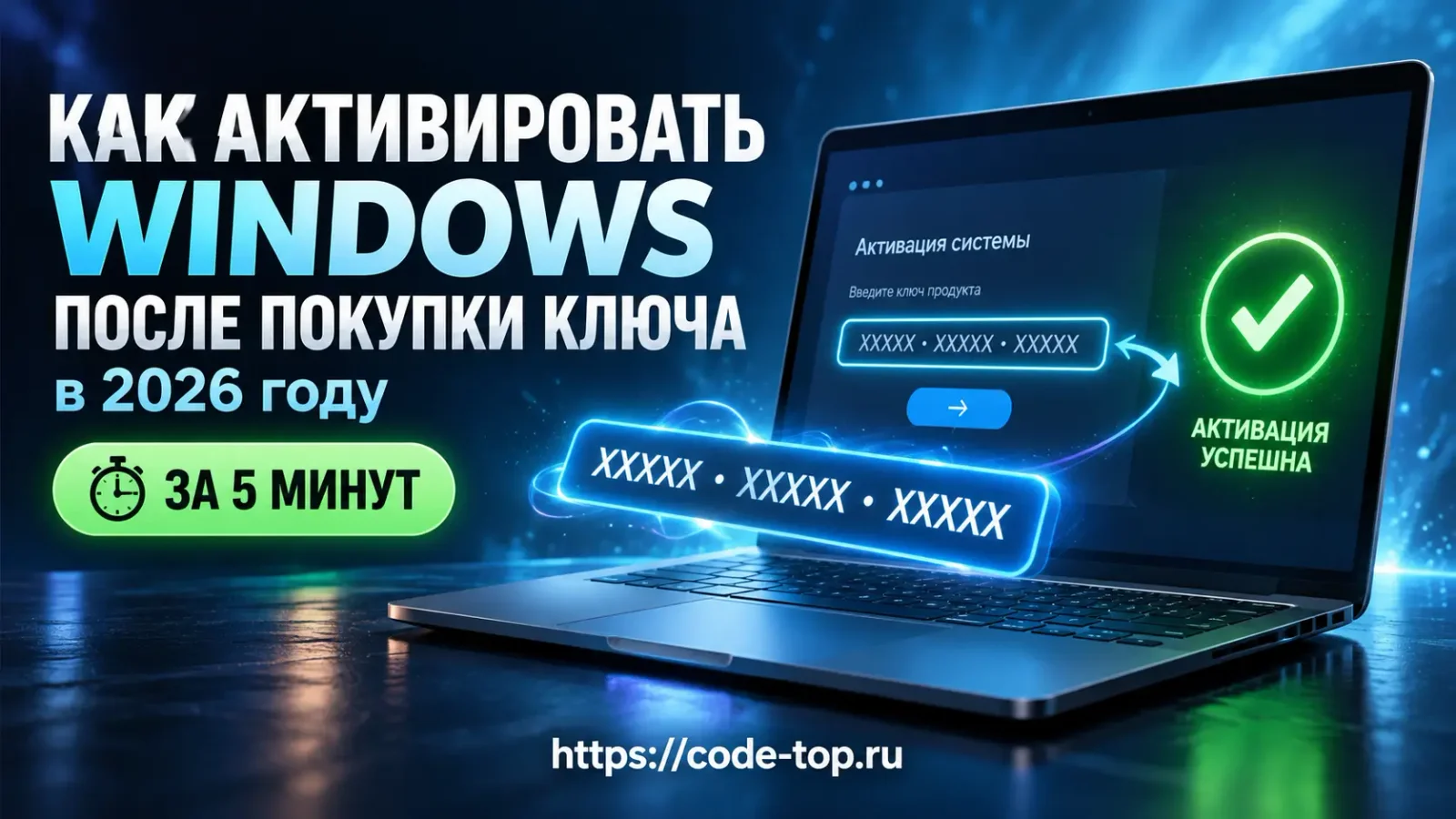 Как активировать Windows после покупки ключа в 2026 году