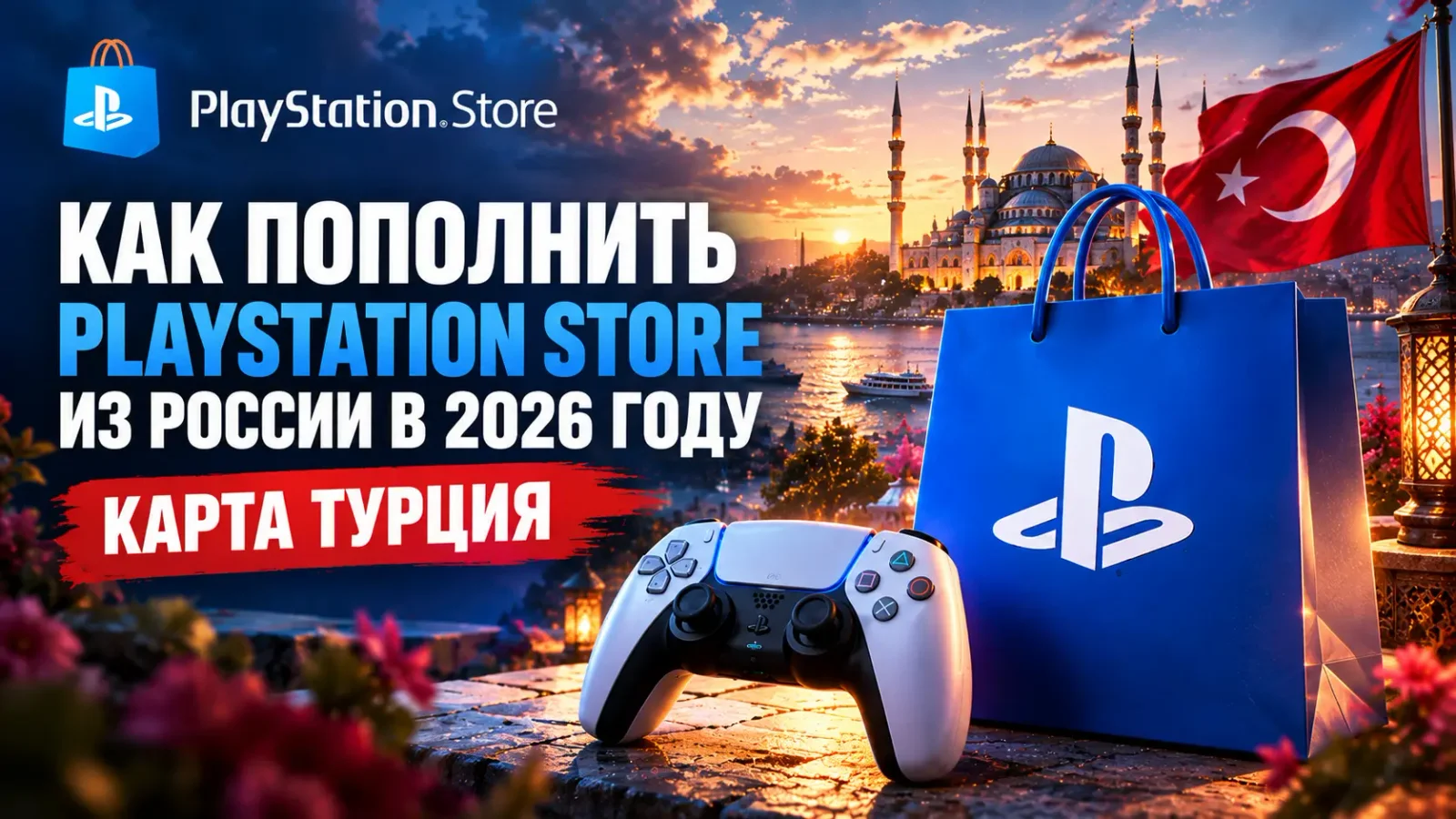 Как пополнить PlayStation Store из России в 2026 году: карта Турция