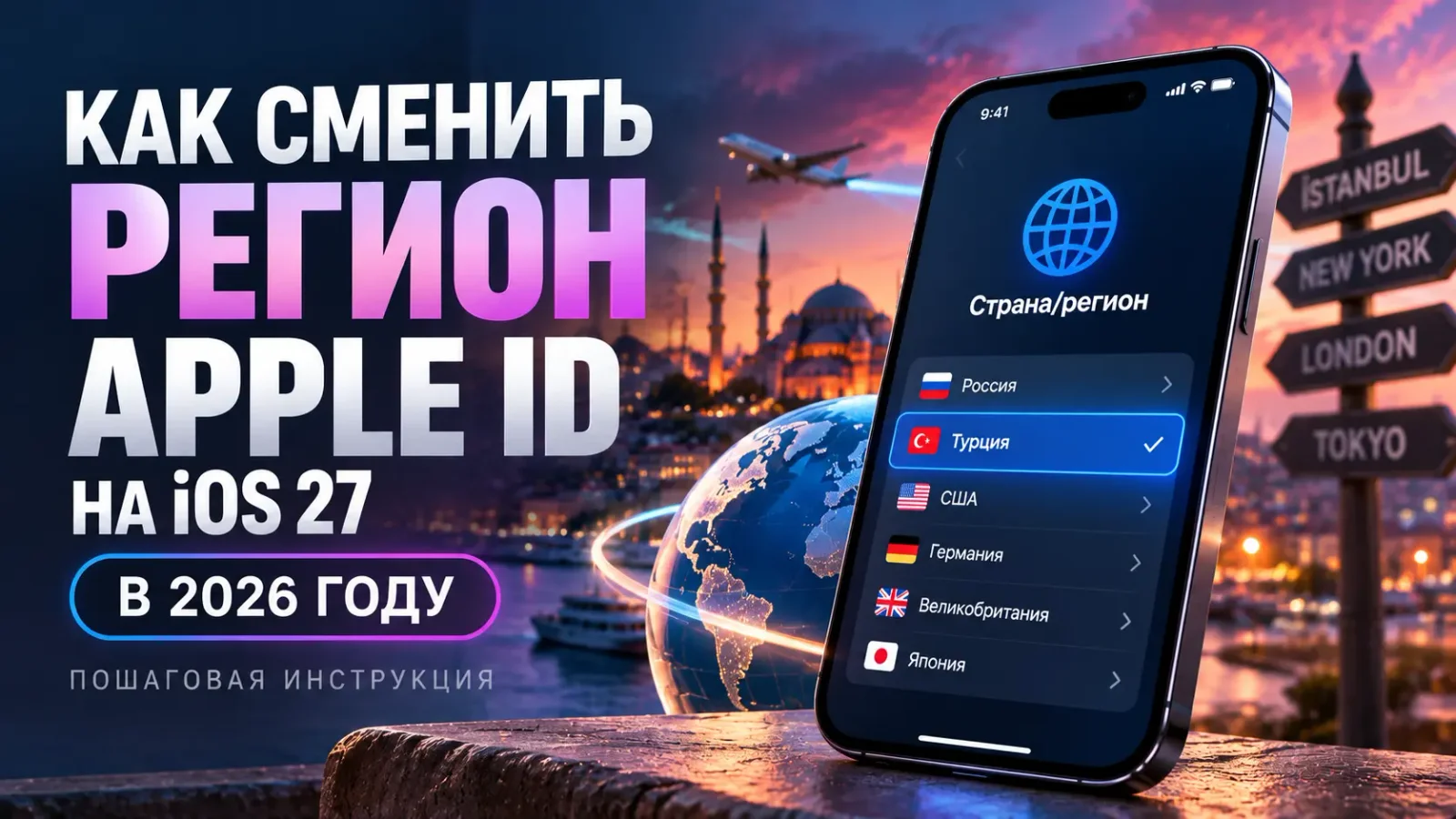 Как сменить регион Apple ID на iOS 27 в 2026 году: пошаговая инструкция