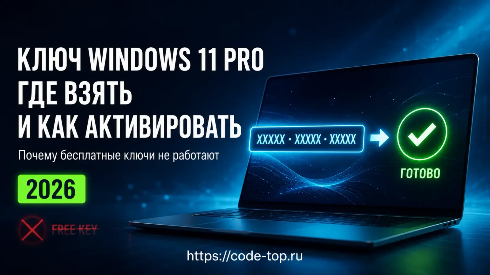 Ключ Windows 11 Pro в 2026 году — где взять, как активировать