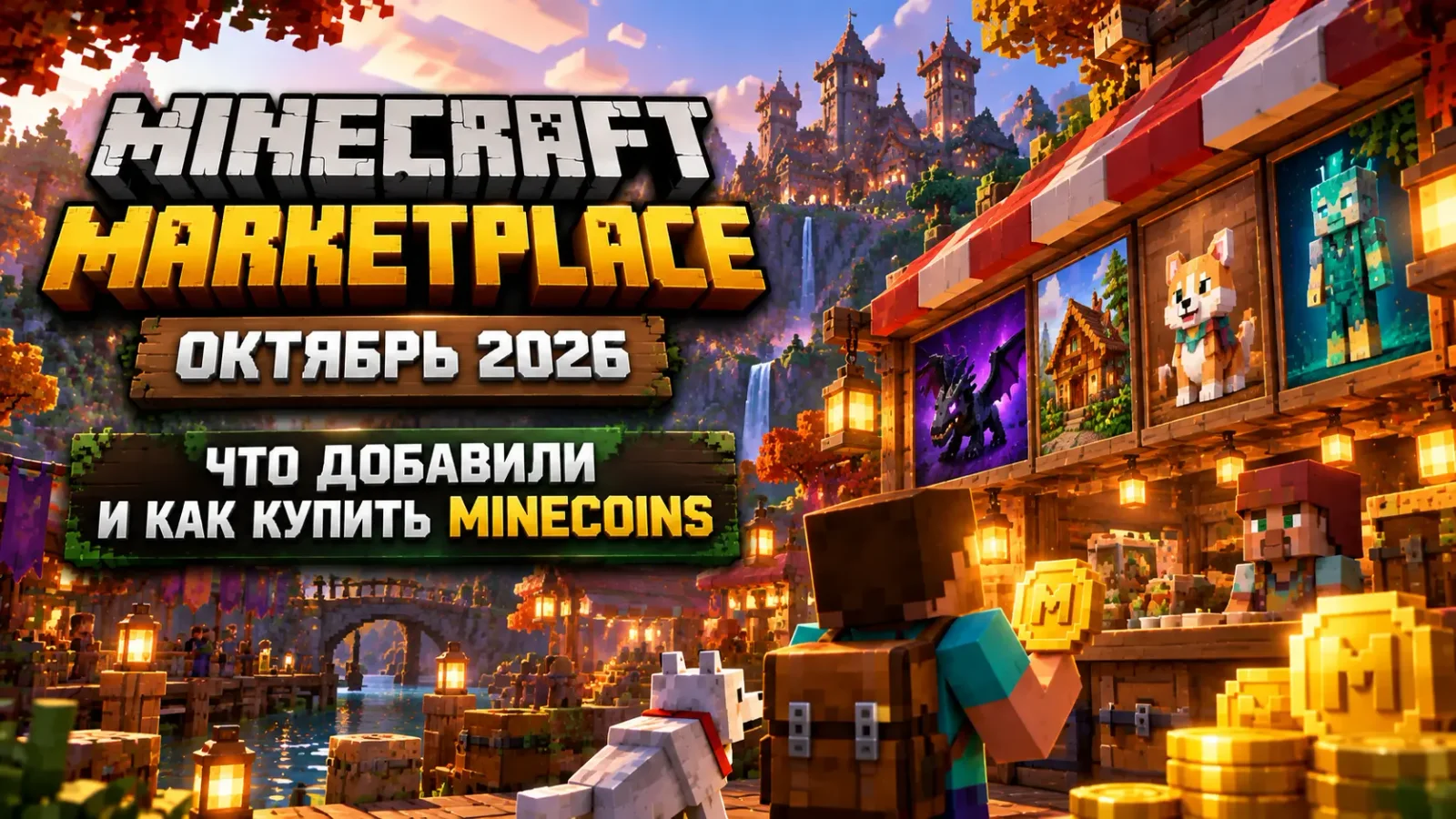Minecraft Marketplace в октябре 2026: что добавили и как купить Minecoins