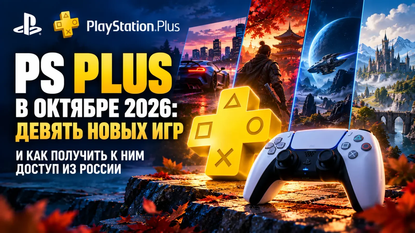 PS Plus в октябре 2026: девять новых игр и как получить к ним доступ из России