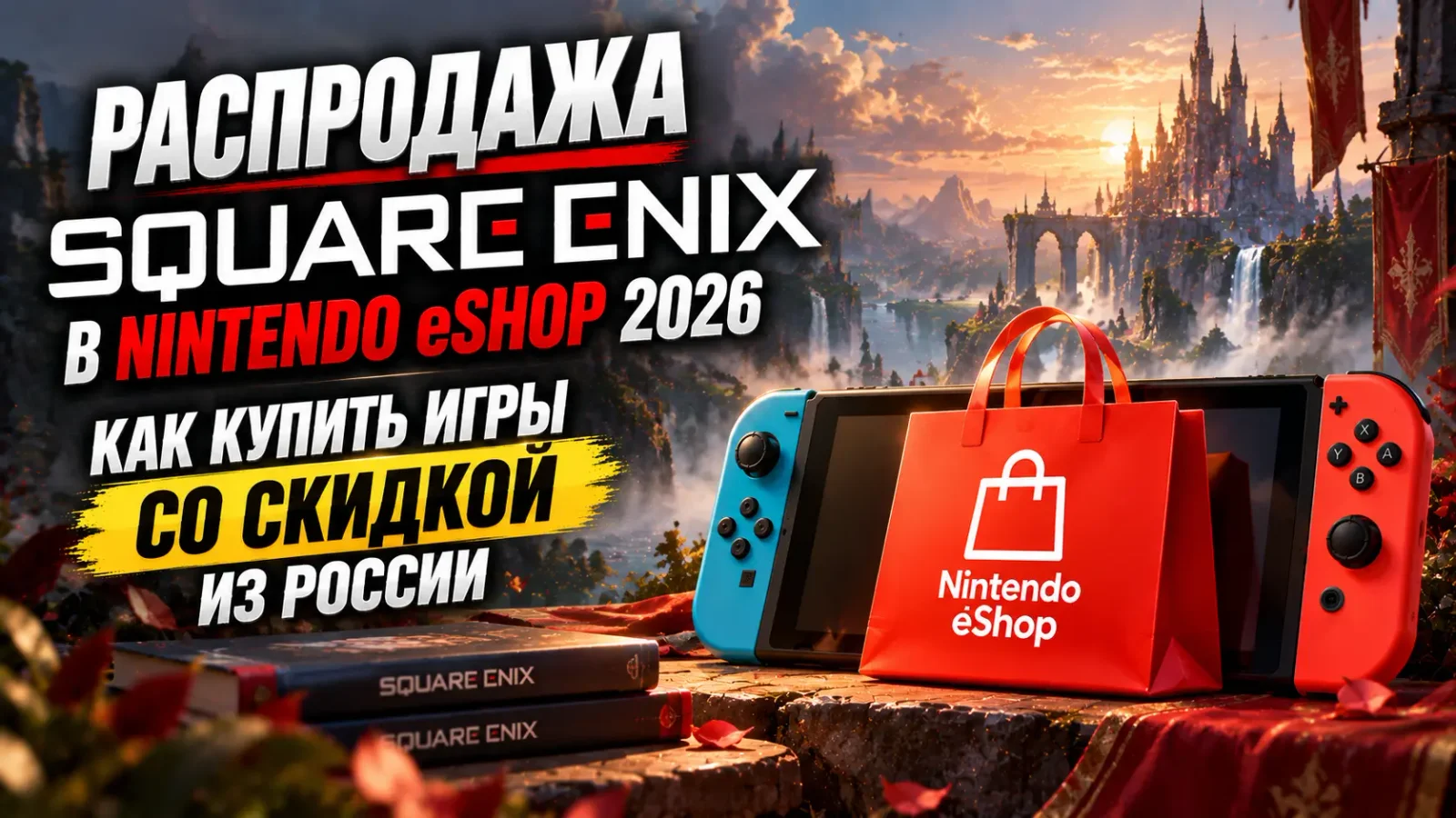 Распродажа Square Enix в Nintendo eShop 2026: как купить игры со скидкой из России