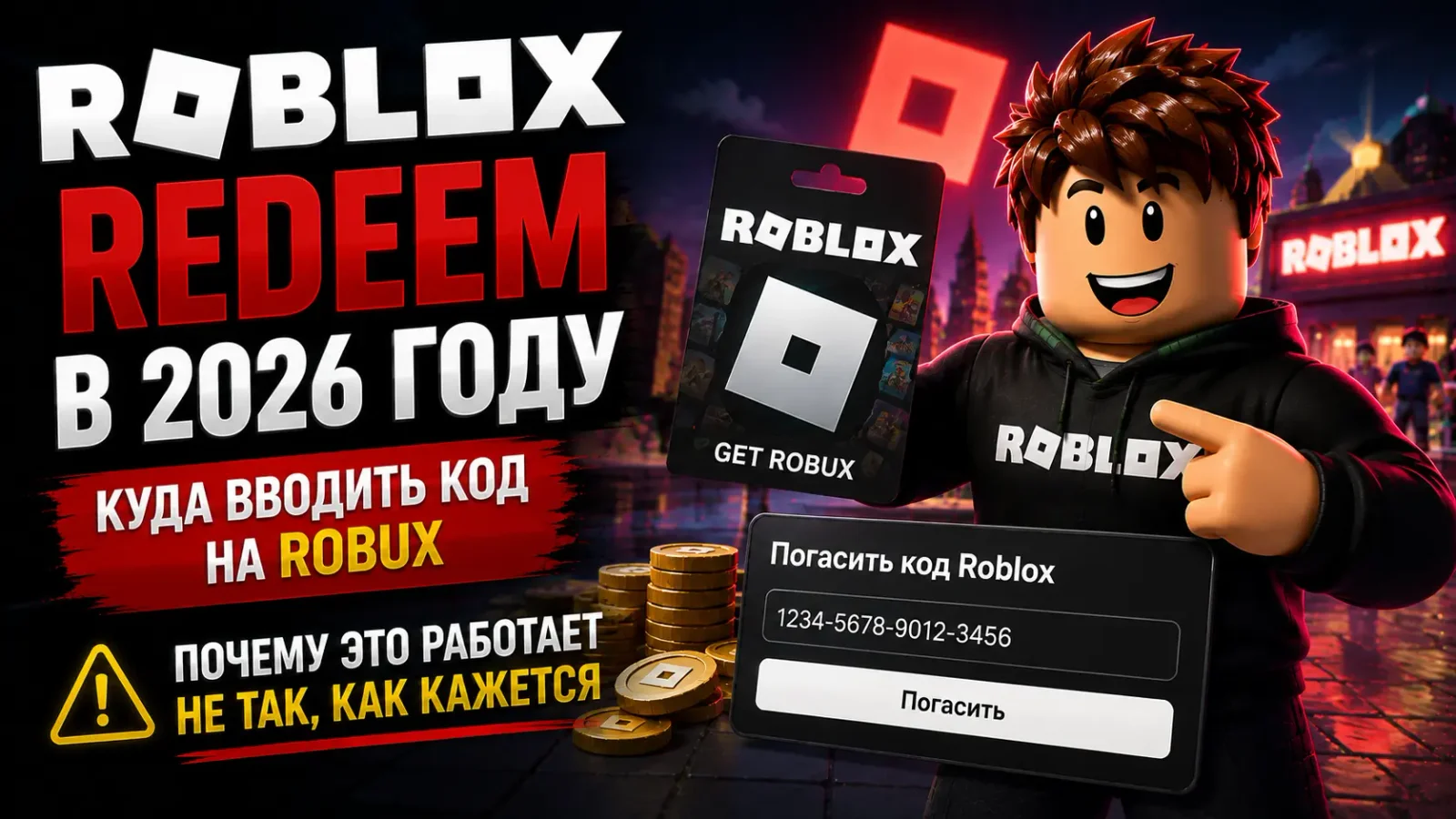 Roblox Redeem в 2026 году: куда вводить код на Robux и почему это работает не так, как кажется
