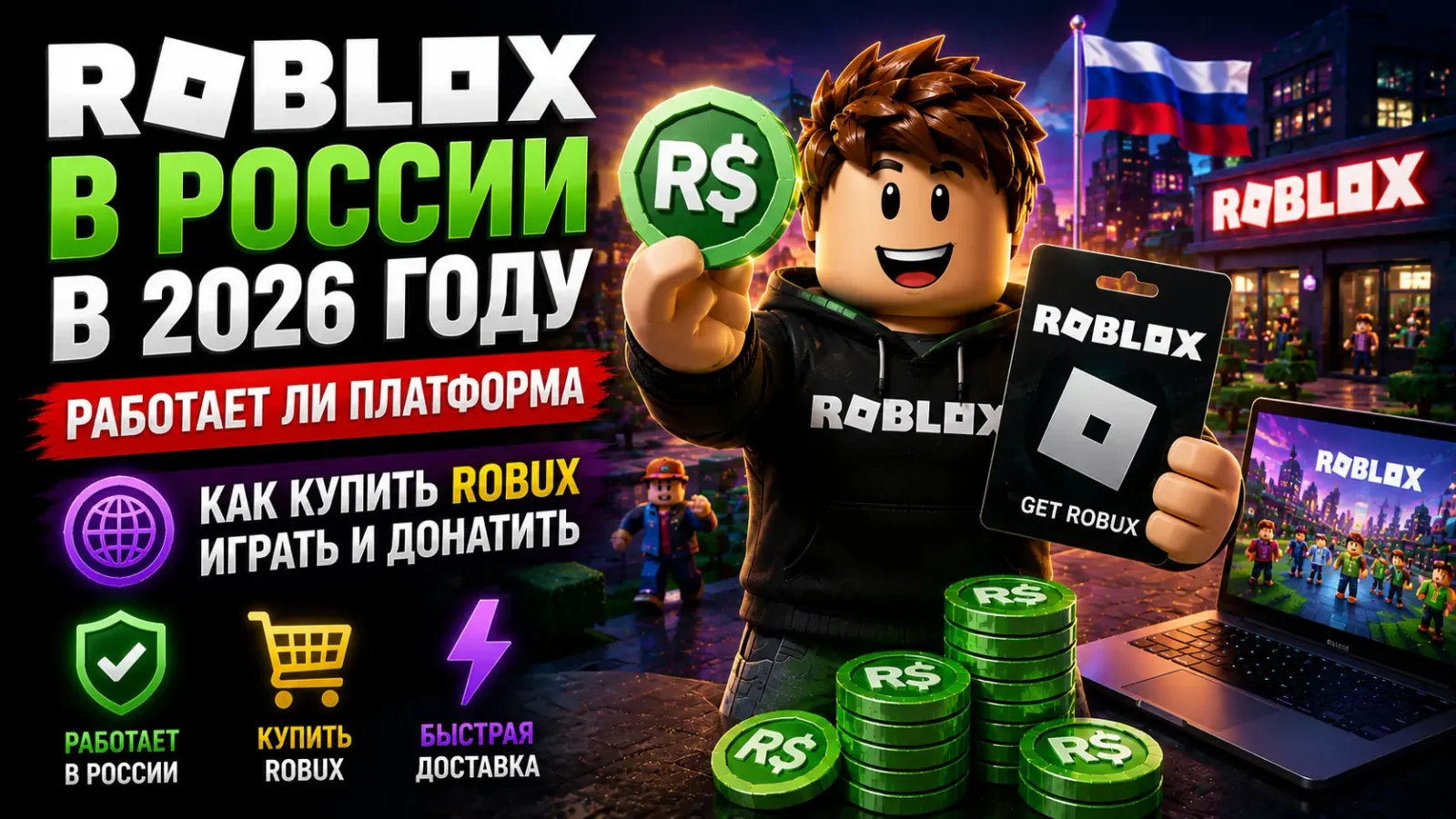 Roblox в России в 2026 году: работает ли платформа и как купить Robux