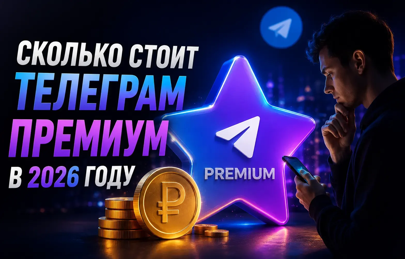 Обложка: сколько стоит Телеграм Премиум в 2026 году