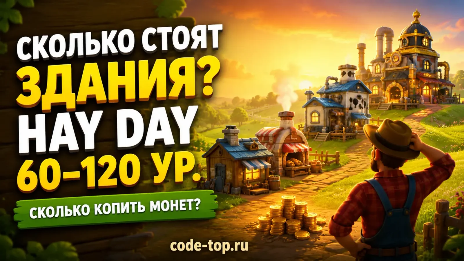 Сколько стоят производственные здания в Hay Day с 60 по 120 уровень