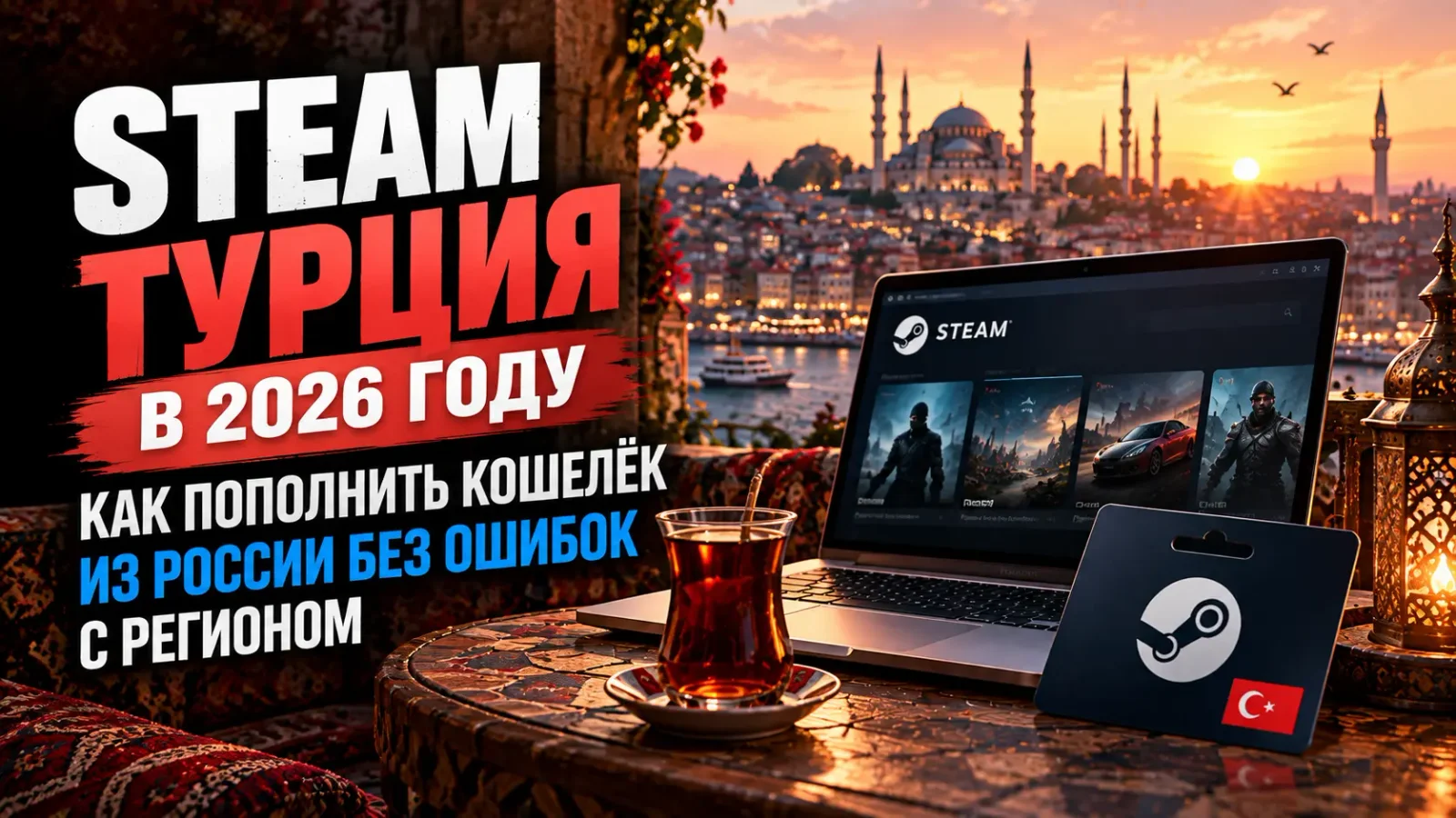 Steam Турция в 2026 году: как пополнить кошелёк из России без ошибок с регионом