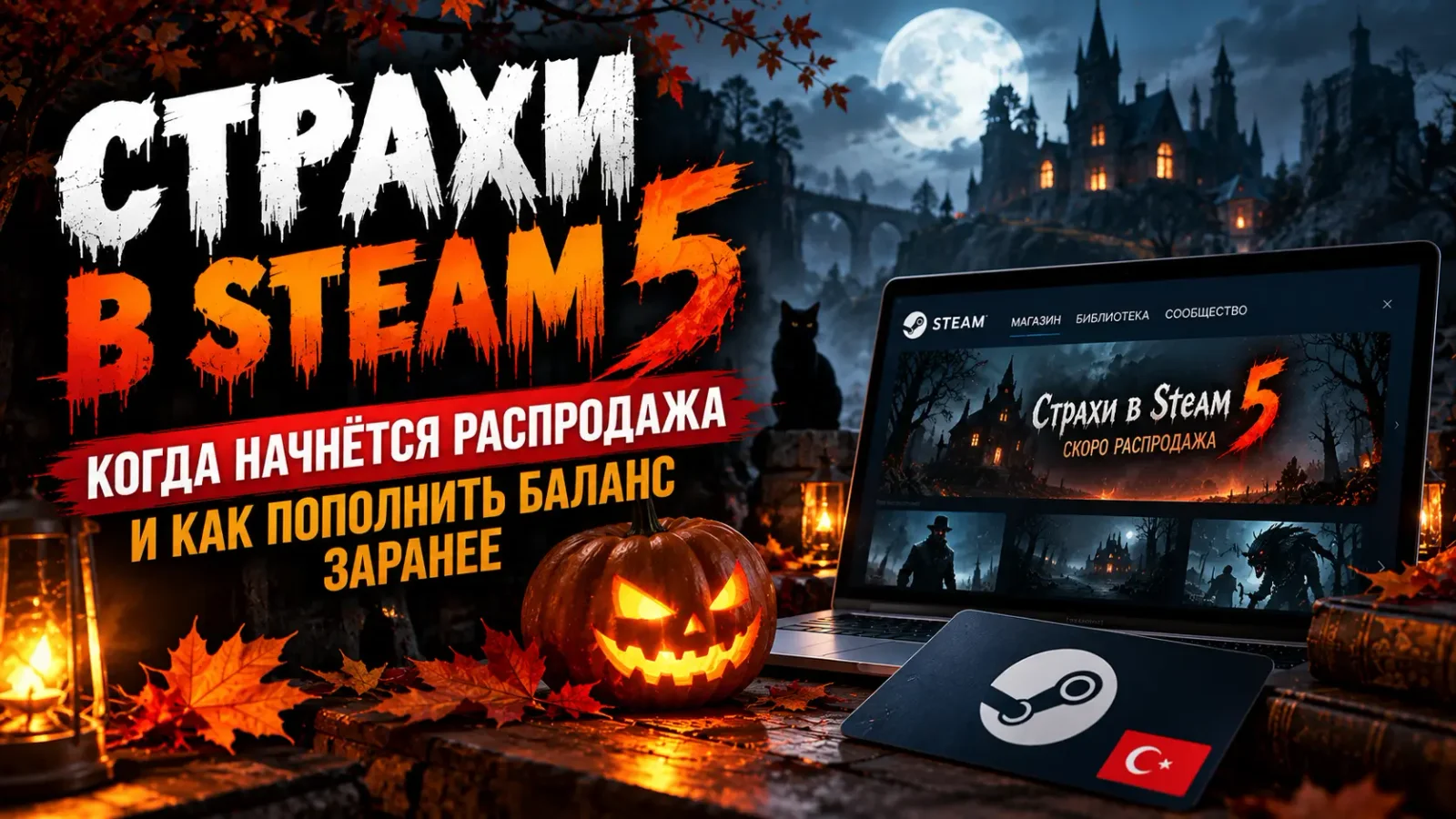 Страхи в Steam 5: когда начнётся распродажа и как пополнить баланс заранее